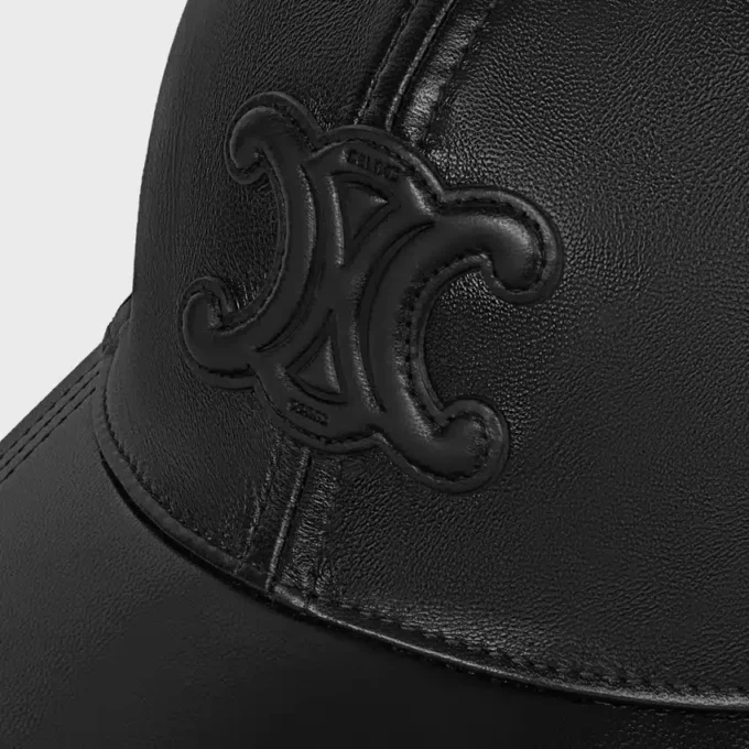 Casquette de baseball Triomphe en cuir d&rsquo;agneau