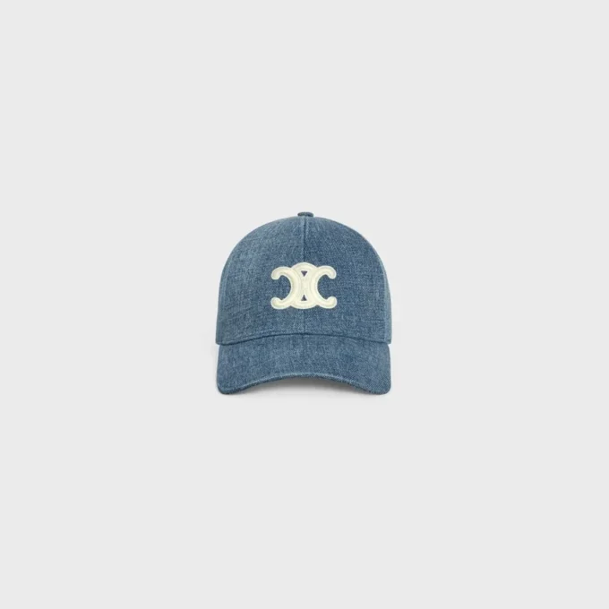 Casquette de baseball Triomphe en denim délavé