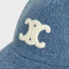 Casquette de baseball Triomphe en denim délavé