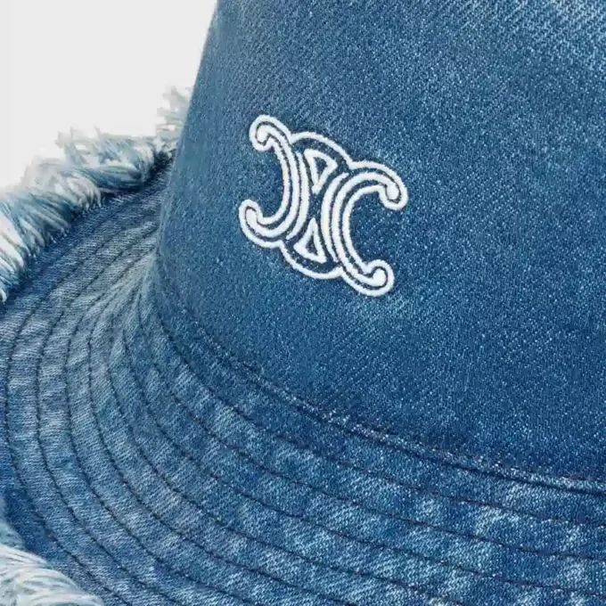 Casquette Triomphe en denim de coton Casquette Triomphe en denim de coton