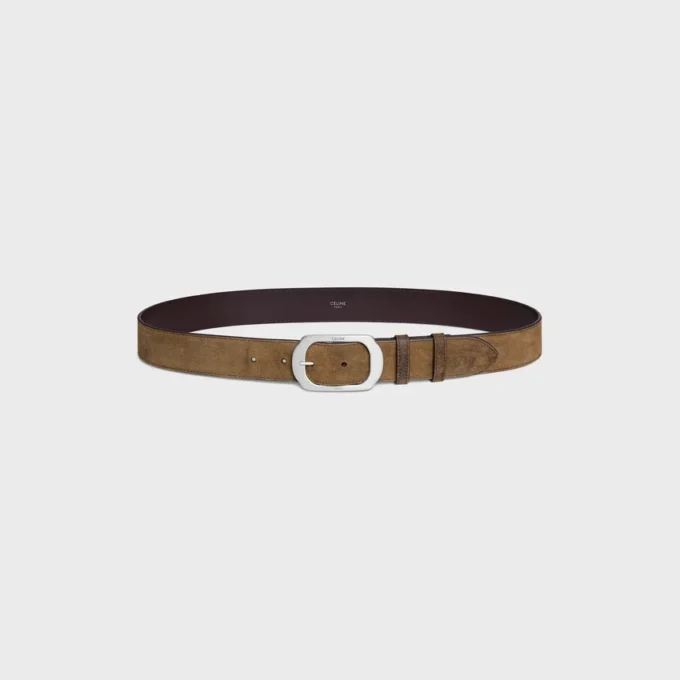 Ceinture Bc-21 35 mm en cuir de veau suédé à effet ciré Ceinture Bc-21 35 mm en cuir de veau suédé à effet ciré
