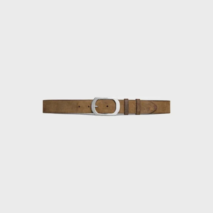 Ceinture Bc-21 35 mm en cuir de veau suédé à effet ciré Ceinture Bc-21 35 mm en cuir de veau suédé à effet ciré