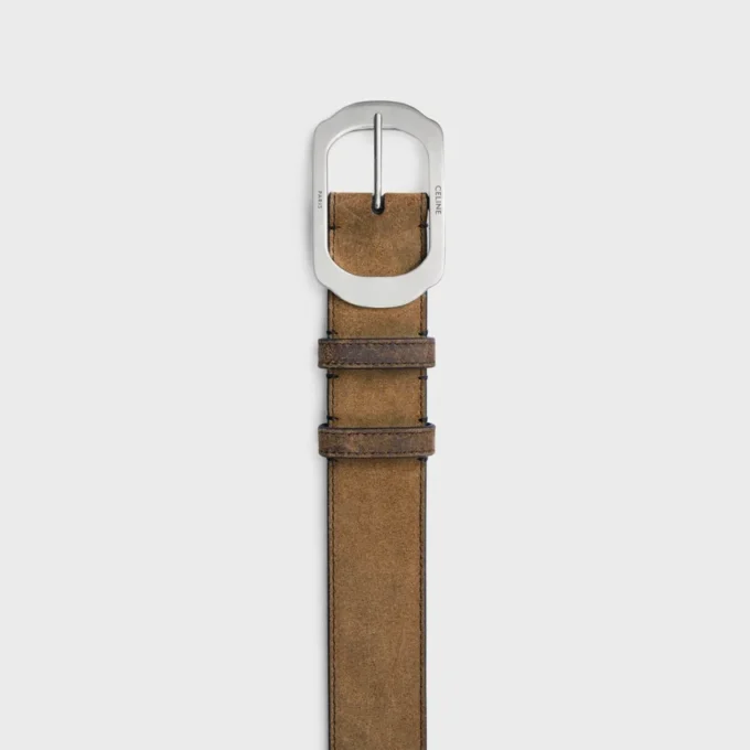 Ceinture Bc-21 35 mm en cuir de veau suédé à effet ciré Ceinture Bc-21 35 mm en cuir de veau suédé à effet ciré