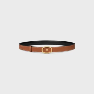 Ceinture réversible CELINE Alix de 25 mm en taurillon et cuir de veau naturel