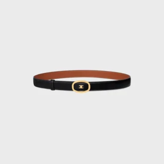 Ceinture réversible CELINE Alix de 25 mm en taurillon et cuir de veau naturel