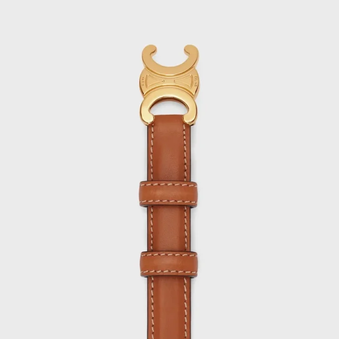 Ceinture Triomphe 18 mm en cuir de veau naturel Ceinture Triomphe 18 mm en cuir de veau naturel