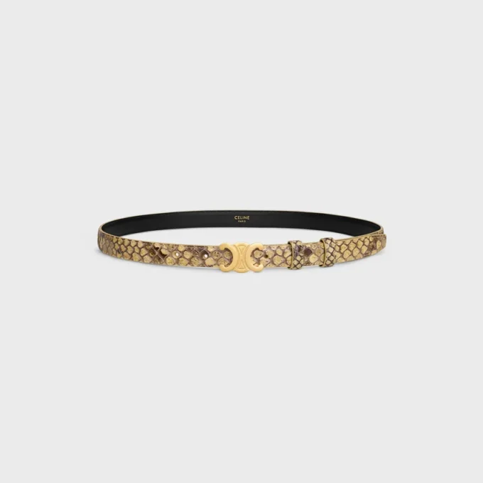 Ceinture Triomphe 18 mm en python Ceinture Triomphe 18 mm en python