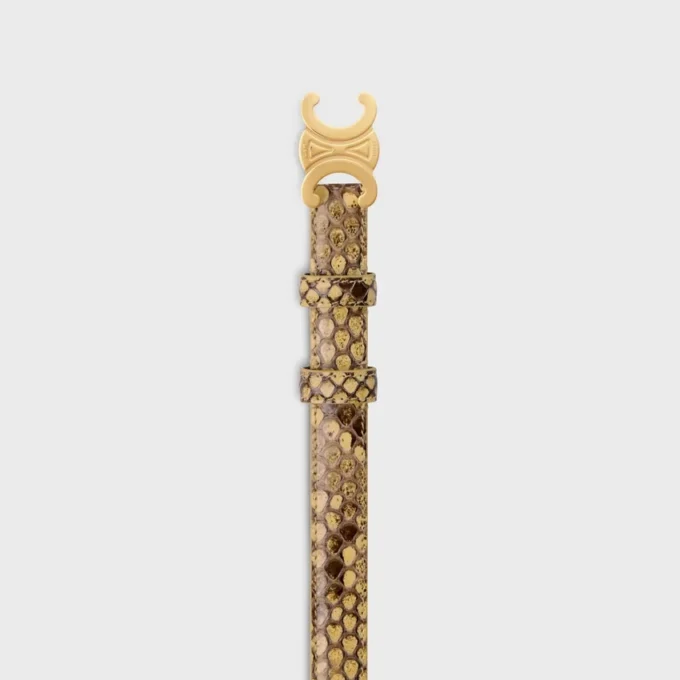 Ceinture Triomphe 18 mm en python Ceinture Triomphe 18 mm en python
