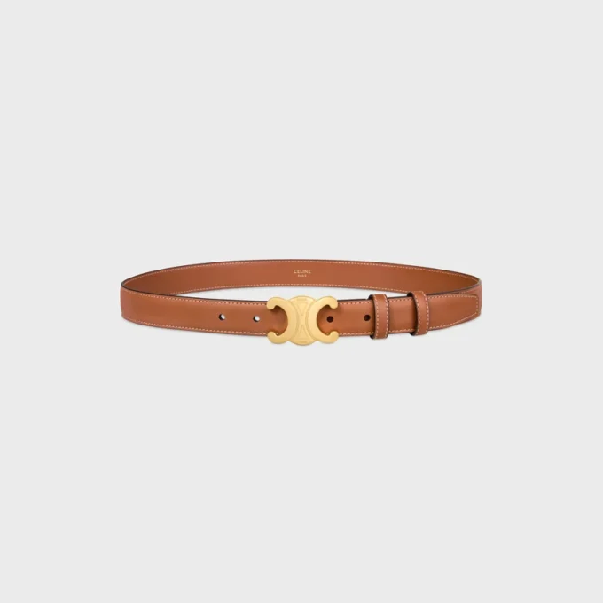 Ceinture Triomphe 25 mm en cuir de veau naturel Ceinture Triomphe 25 mm en cuir de veau naturel