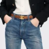 Ceinture Triomphe 25 mm en cuir de veau naturel Ceinture Triomphe 25 mm en cuir de veau naturel