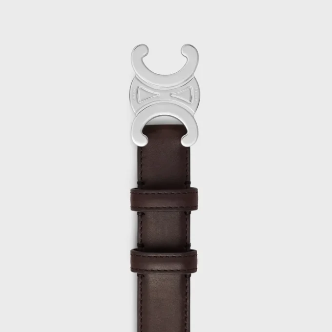 Ceinture Triomphe 25 mm en cuir de veau naturel