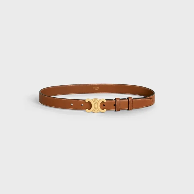 Ceinture Triomphe 25 mm en cuir de veau naturel Ceinture Triomphe 25 mm en cuir de veau naturel