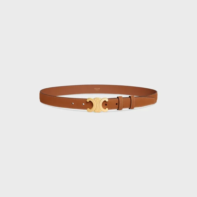 Ceinture Triomphe 25 mm en cuir de veau nubuck Ceinture Triomphe 25 mm en cuir de veau nubuck