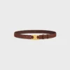 Ceinture Triomphe 25 mm en cuir de veau nubuck grainé Ceinture Triomphe 25 mm en cuir de veau nubuck grainé