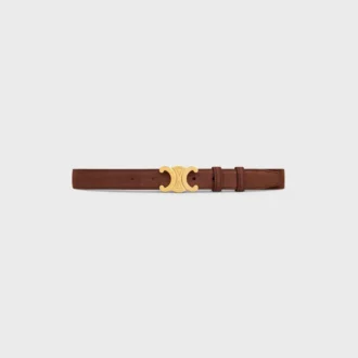 Ceinture Triomphe 25 mm en cuir de veau nubuck grainé