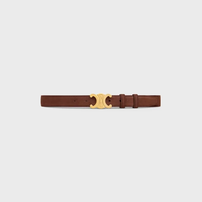 Ceinture Triomphe 25 mm en cuir de veau nubuck grainé Ceinture Triomphe 25 mm en cuir de veau nubuck grainé