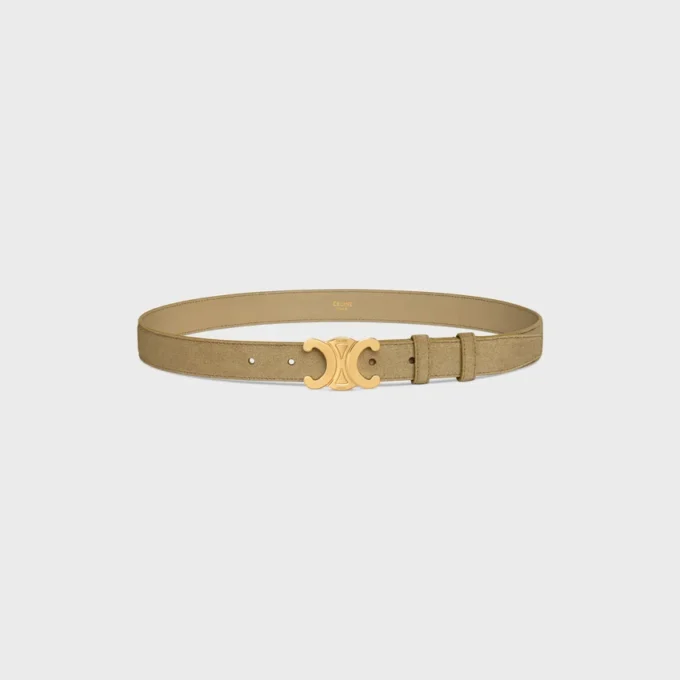 Ceinture Triomphe 25 mm en cuir de veau suédé Ceinture Triomphe 25 mm en cuir de veau suédé