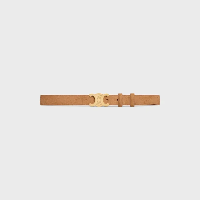 Ceinture Triomphe 25 mm en cuir de veau suédé Ceinture Triomphe 25 mm en cuir de veau suédé