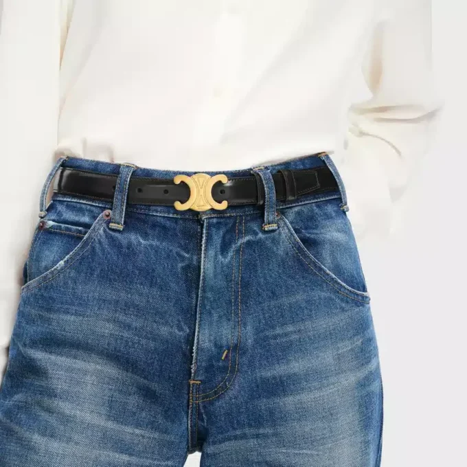 Ceinture Triomphe 25 mm en cuir Taurillon Ceinture Triomphe 25 mm en cuir Taurillon