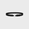 Ceinture Triomphe 30 mm en cuir de veau gaufré croco