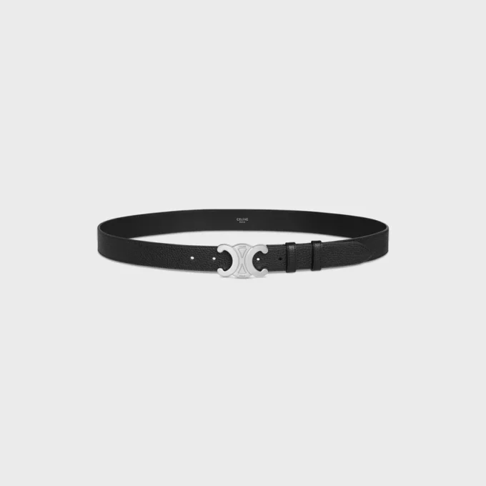 Ceinture Triomphe 30 mm en cuir de veau grainé
