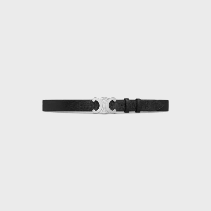 Ceinture Triomphe 30 mm en cuir de veau grainé