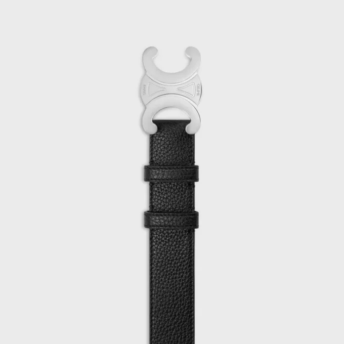 Ceinture Triomphe 30 mm en cuir de veau grainé