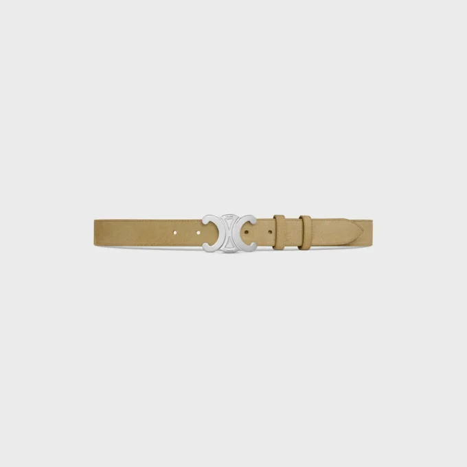 Ceinture Triomphe 30 mm en cuir de veau suédé