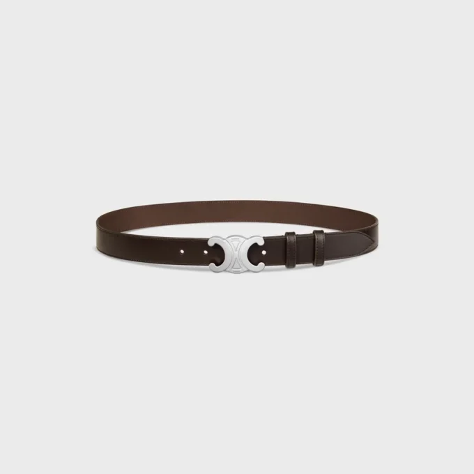 Ceinture Triomphe 30 mm en cuir de veau vintage