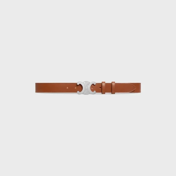 Ceinture Triomphe 30 mm en cuir de veau vintage