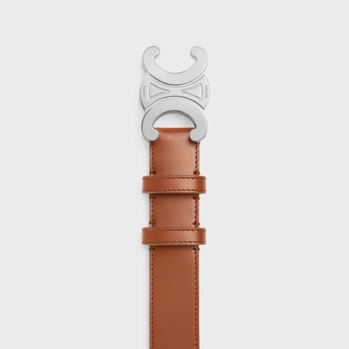 Ceinture Triomphe 30 mm en cuir de veau vintage