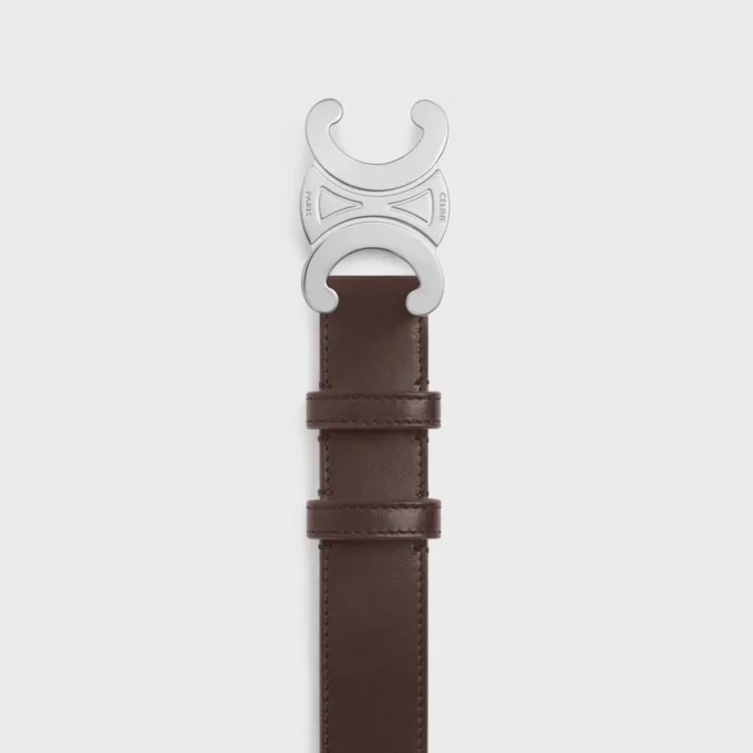 Ceinture Triomphe 30 mm en cuir de veau vintage