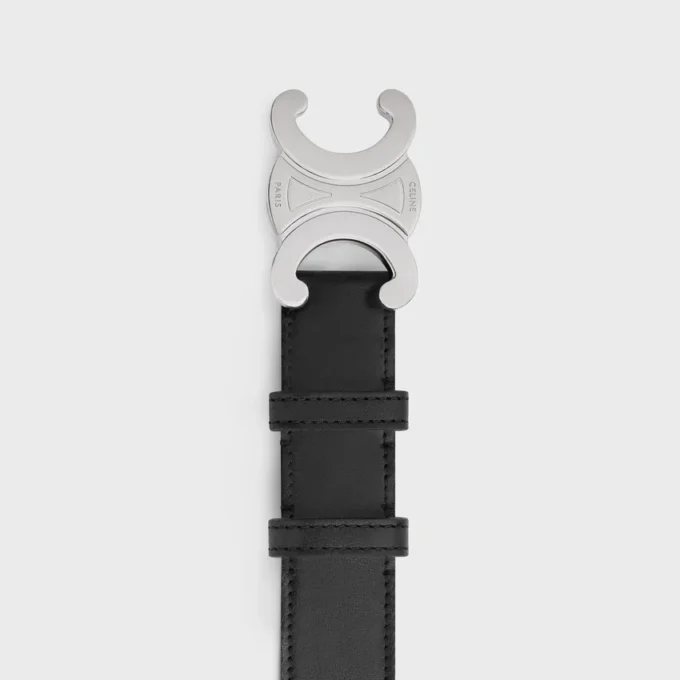 Ceinture Triomphe 30 mm en cuir de veau vintage