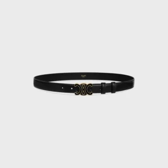 Ceinture Triomphe moyenne 25 mm en cuir Taurillon