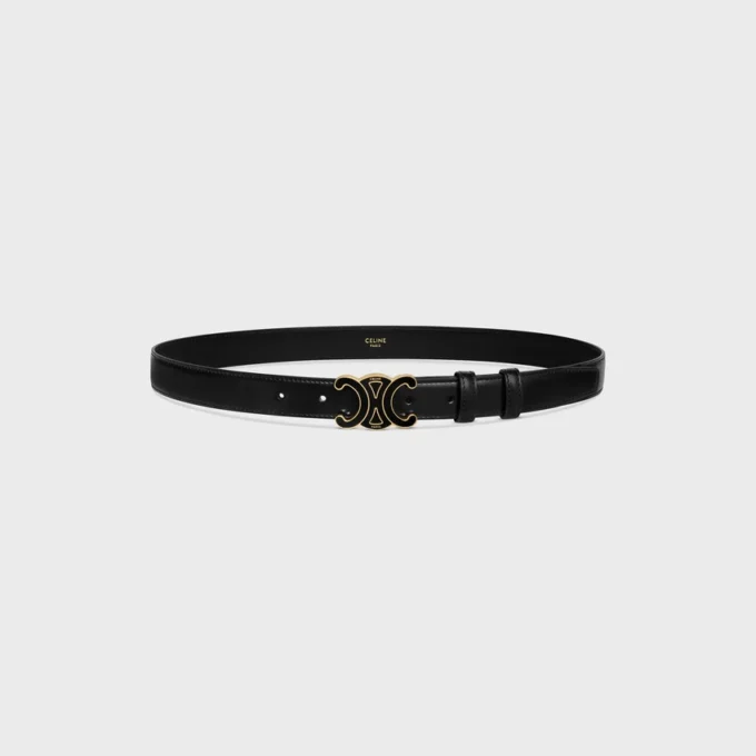 Ceinture Triomphe moyenne 25 mm en cuir Taurillon Ceinture Triomphe moyenne 25 mm en cuir Taurillon