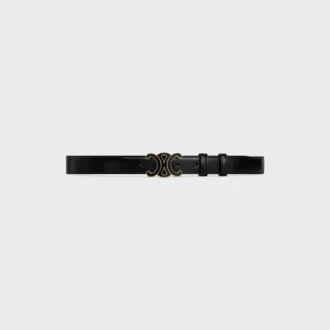 Ceinture Triomphe moyenne 25 mm en cuir Taurillon
