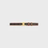Ceinture Triomphe moyenne de 25 mm en Triomphe Canvas et cuir de veau Ceinture Triomphe moyenne de 25 mm en Triomphe Canvas et cuir de veau