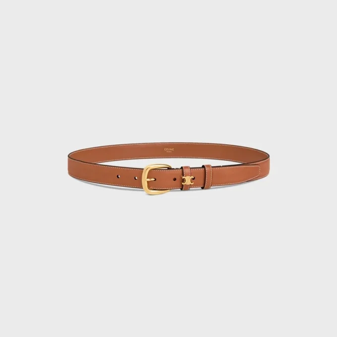 Ceinture Vivienne 25 mm en cuir de veau naturel Ceinture Vivienne 25 mm en cuir de veau naturel