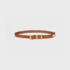 Ceinture western 18 mm en cuir de veau naturel