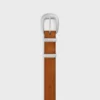 Ceinture western 25 mm en cuir de veau suédé