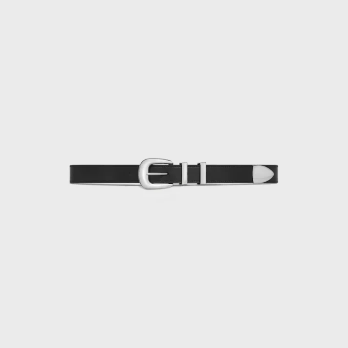 Ceinture western 25 mm en cuir de veau vintage Ceinture western 25 mm en cuir de veau vintage