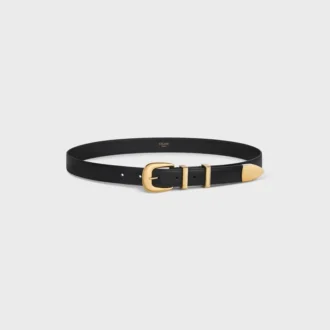 Ceinture western 25 mm en cuir Taurillon