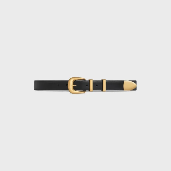 Ceinture western 25 mm en cuir Taurillon Ceinture western 25 mm en cuir Taurillon