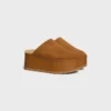 CELINE Dana – Mules à talons compensés en cuir de veau suédé CELINE Dana – Mules à talons compensés en cuir de veau suédé