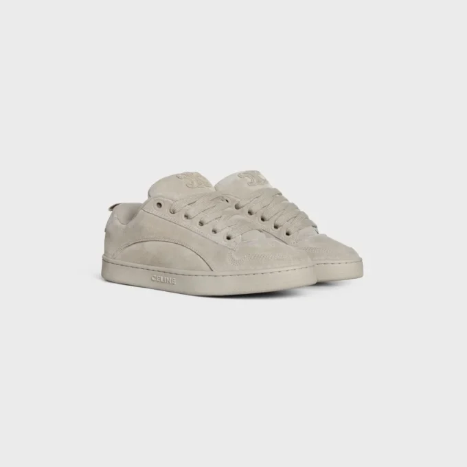 CELINE Huntington – Baskets basses en cuir de veau suédé et mesh