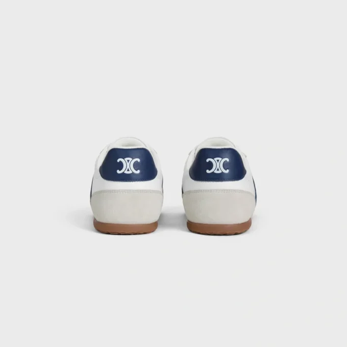 CELINE Jogger – Baskets à lacets basses en cuir de veau et daim