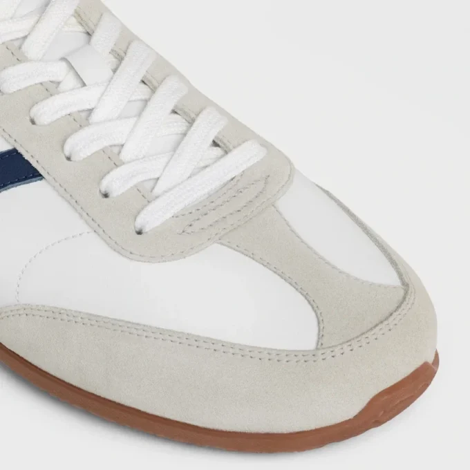 CELINE Jogger – Baskets à lacets basses en cuir de veau et daim