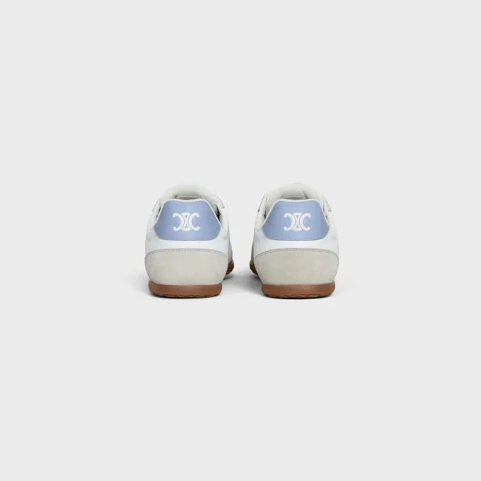 CELINE Jogger – Baskets à lacets basses en cuir de veau et daim de veau