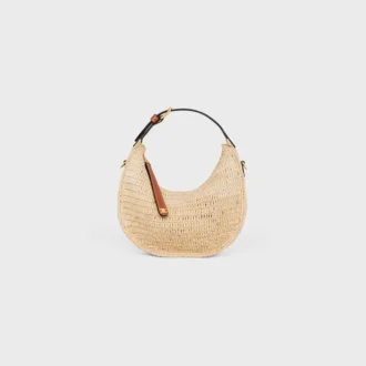 Celine Lulu pour Teen en raphia et cuir de veau naturel