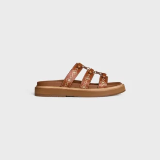 CELINE – Mules Tippi en cuir de veau brodé